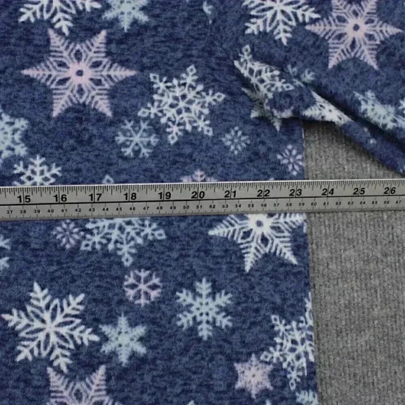 CARISMA fleece pajama top XL blue with‎ white snowflakes - Picture 6 of 10